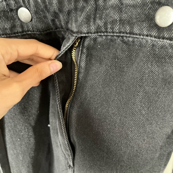 & Other Stories Denim Belted Black Mini Dress - Picture 7 of 12